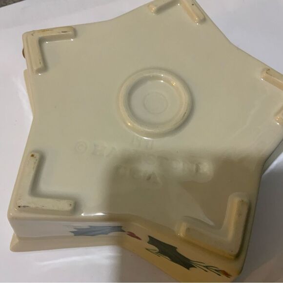 Hartstone Pottery Gingerbread Men Star Shape Candy Dish Christmas G20 - Picture 3 of 6